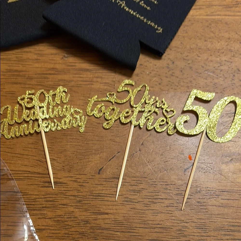 Golden Anniversary Party Supplies Set
